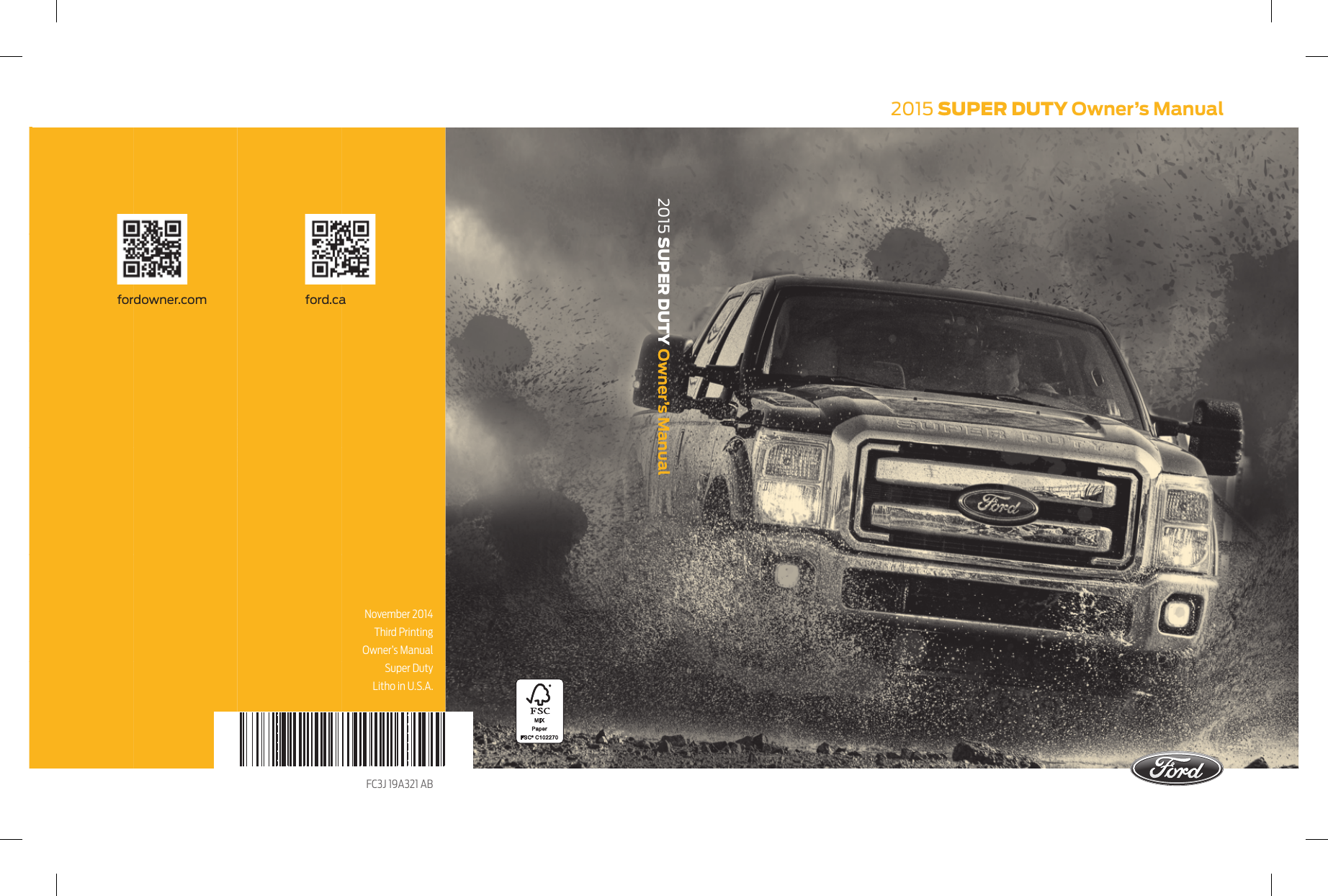 Ford 2015 F 250 Owners Manual