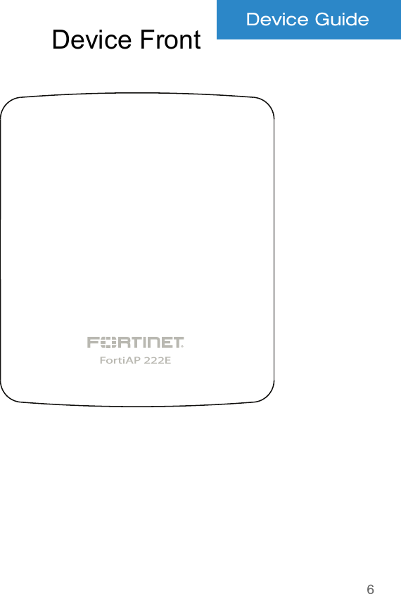 Page 6 of Fortinet 141703 Secured Wireless Access Point User Manual FortiAP 222E QuickStart Guide