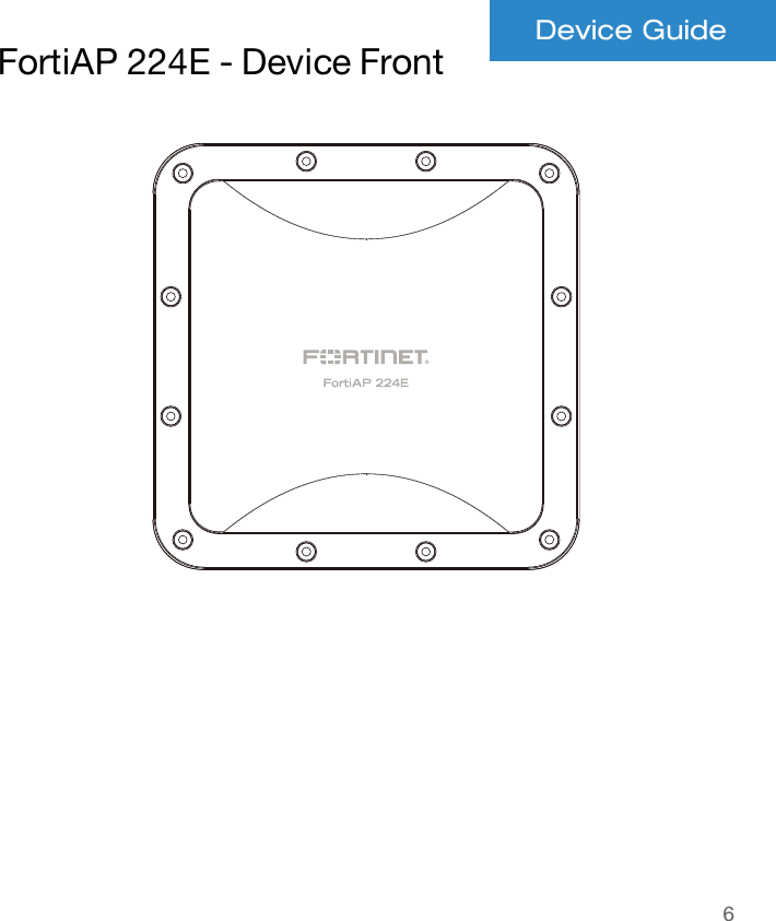 Page 6 of Fortinet 2517Q021 Secured Wireless Access Point User Manual FortiAP 224E QuickStart Guide