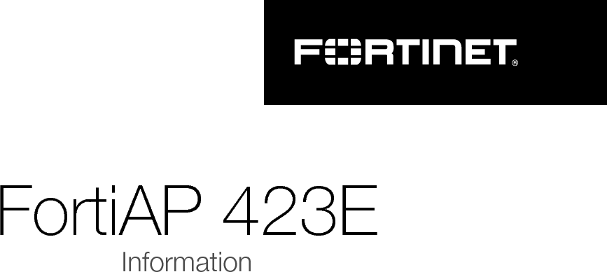 FortiAP 423EInformation