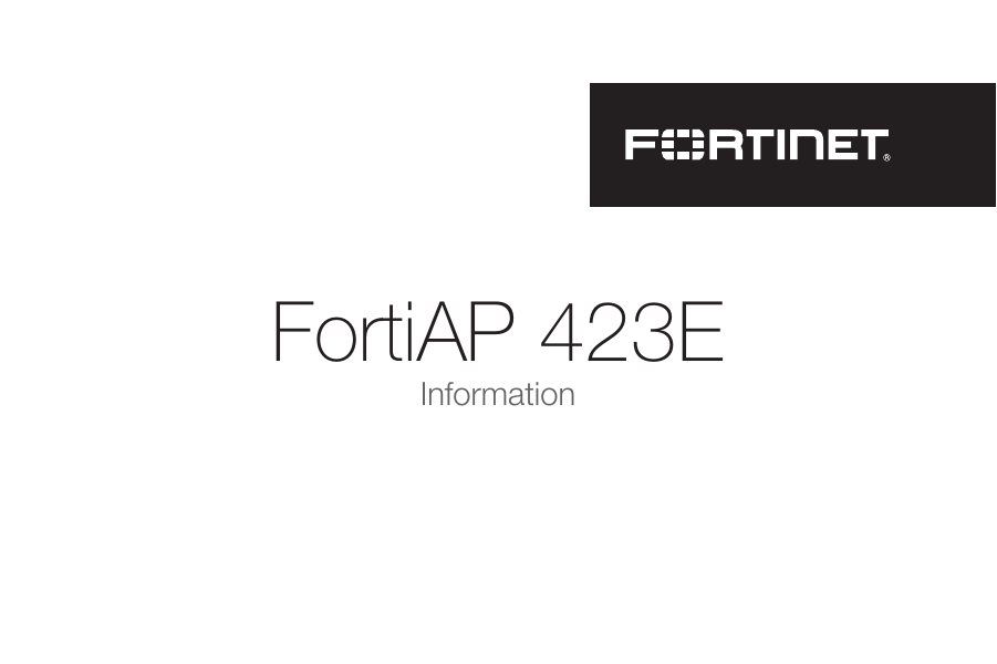 FortiAP 423EInformation