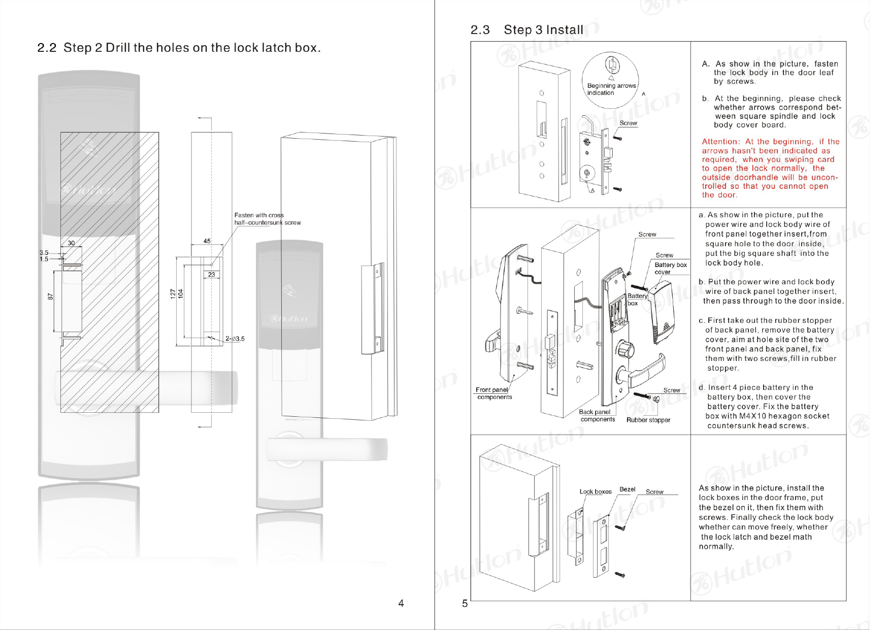 Foshan Hutlon Hardware And Bathware Hz 69531 Hotel Lock User Manual