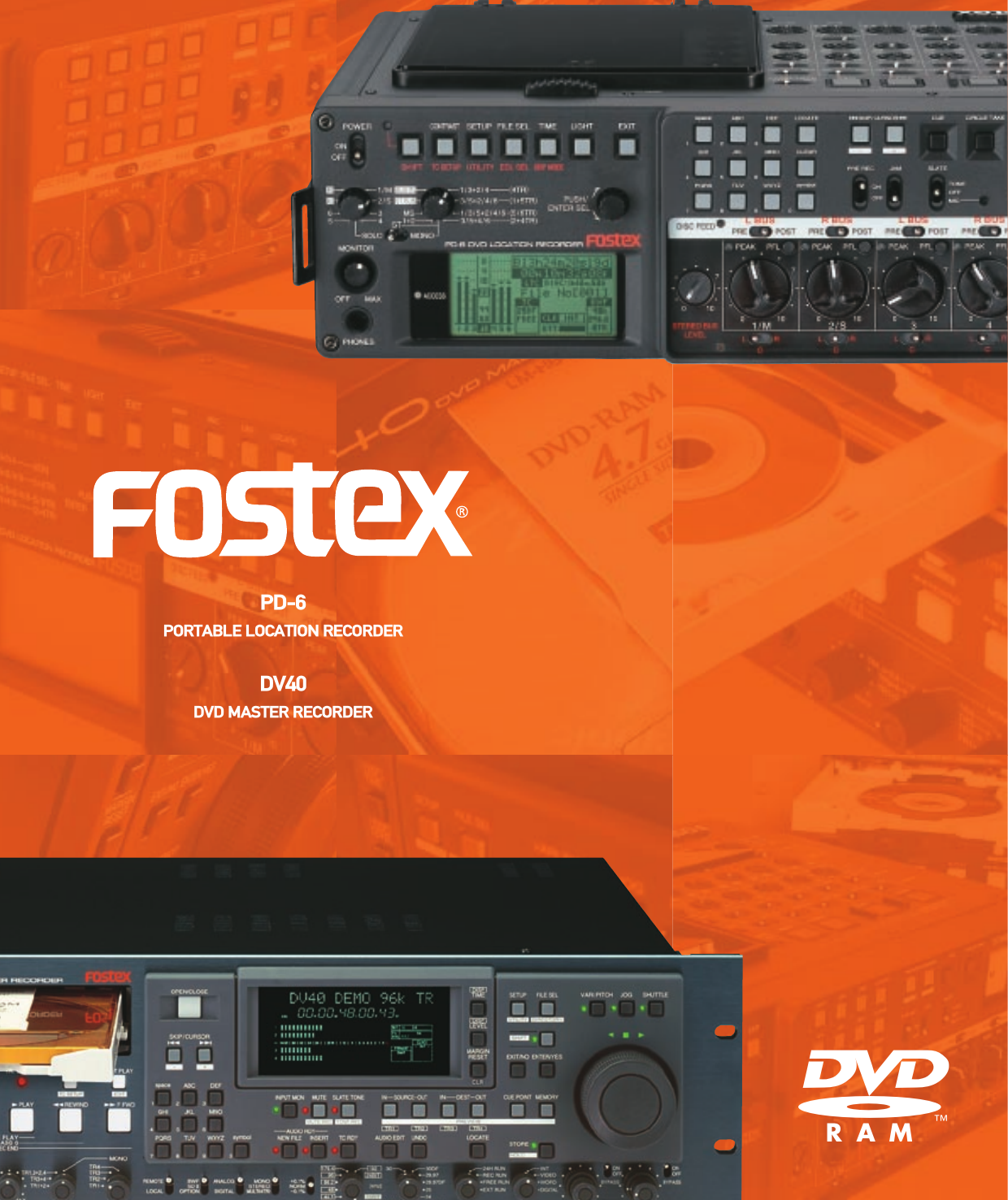 Page 1 of 8 - Fostex Fostex-Pd-6-Dv40-Users-Manual- DVD DV40-PD6 8pp 6-2-03  Fostex-pd-6-dv40-users-manual