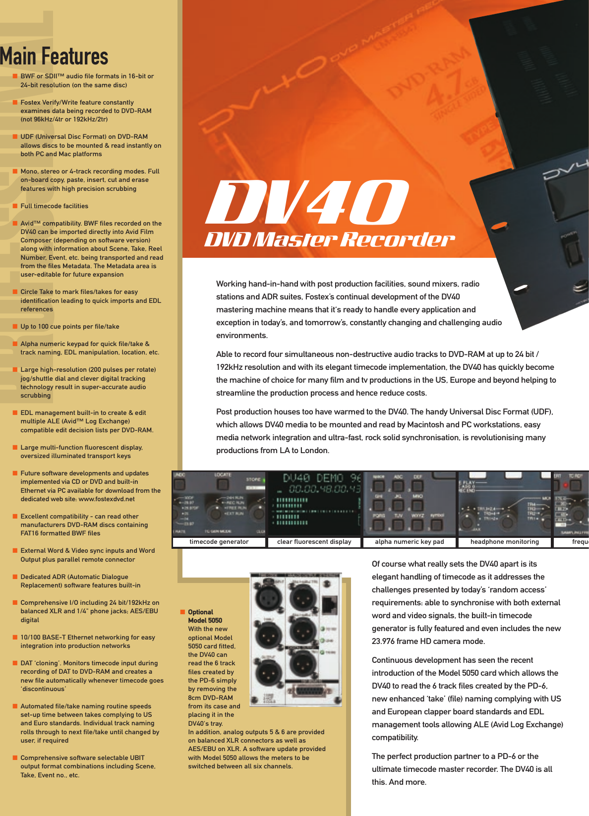 Page 6 of 8 - Fostex Fostex-Pd-6-Dv40-Users-Manual- DVD DV40-PD6 8pp 6-2-03  Fostex-pd-6-dv40-users-manual