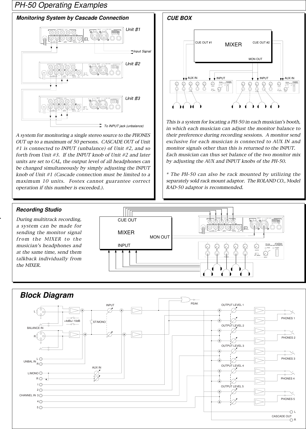 Page 3 of 4 - Fostex Fostex-Ph-50-Users-Manual- PH50 O/M (English)  Fostex-ph-50-users-manual