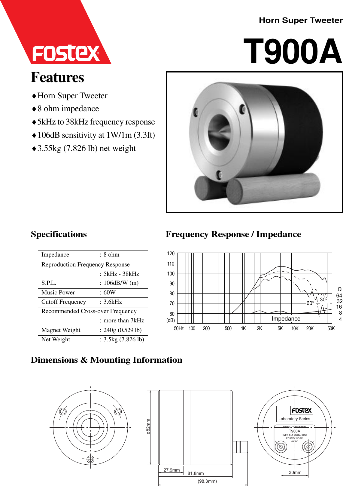 Page 1 of 1 - Fostex Fostex-T900A-Users-Manual- T500A  Fostex-t900a-users-manual