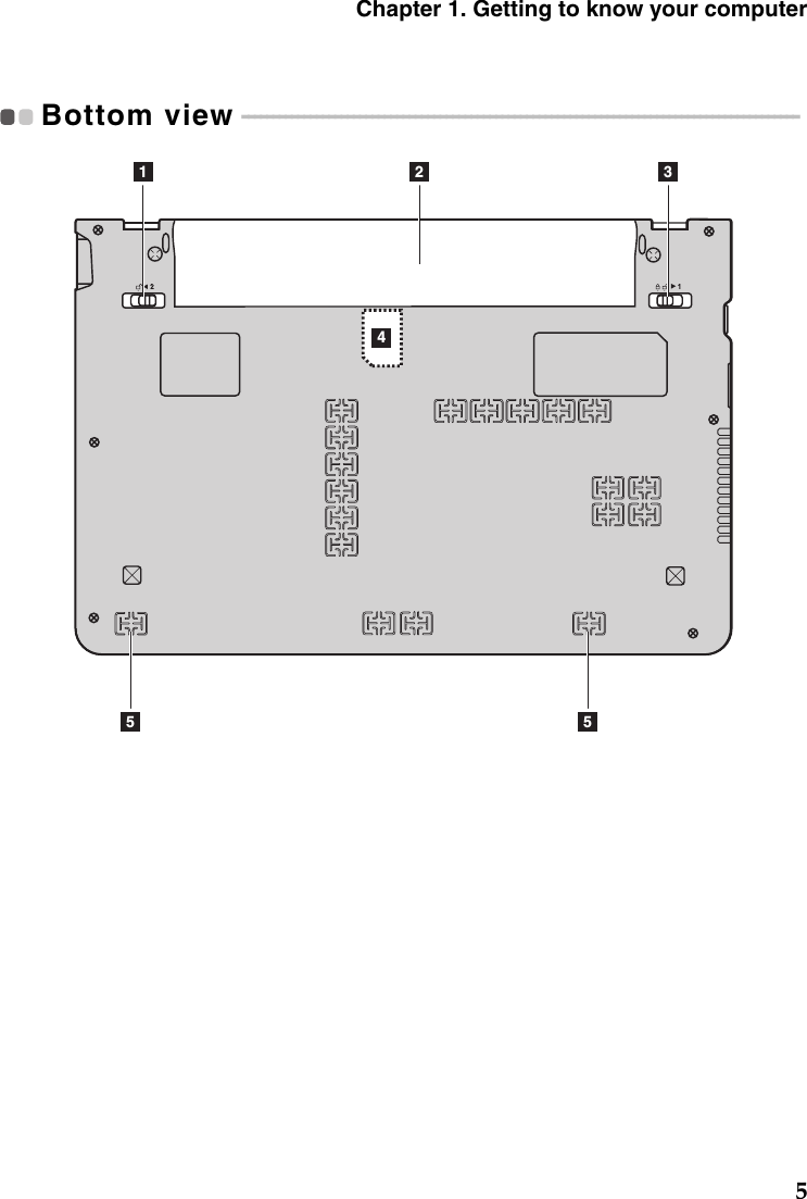 Chapter 1. Getting to know your computer5Bottom view - - - - - - - - - - - - - - - - - - - - - - - - - - - - - - - - - - - - - - - - - - - - - - - - - - - - - - - - - - - - - - - - - - - - - - - - - - - - - - - - - - - - - - - - - - 1435 52