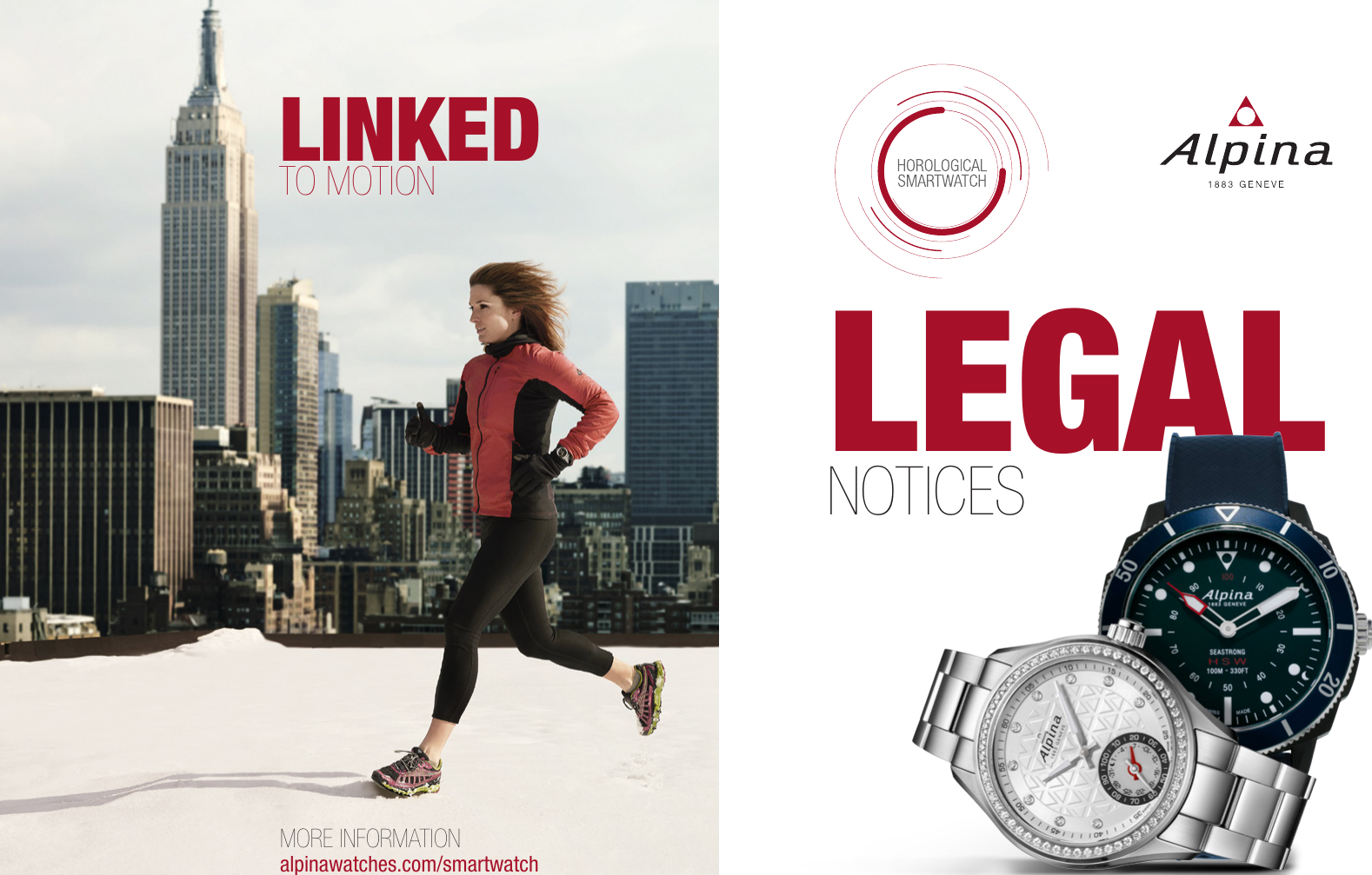 LINKEDTO MOTIONMORE INFORMATIONalpinawatches.com/smartwatchLEGALNOTICES 