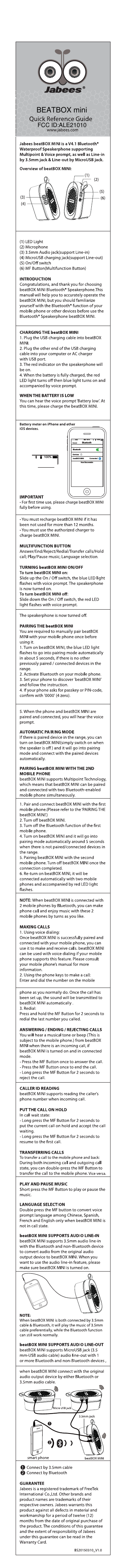 100%AM  10:10xxxxGeneral BluetoothBluetoothDevicesbeatBOX MINI ConnectedNow Discoverable100%FCC ID:ALE21010BEATBOX mini