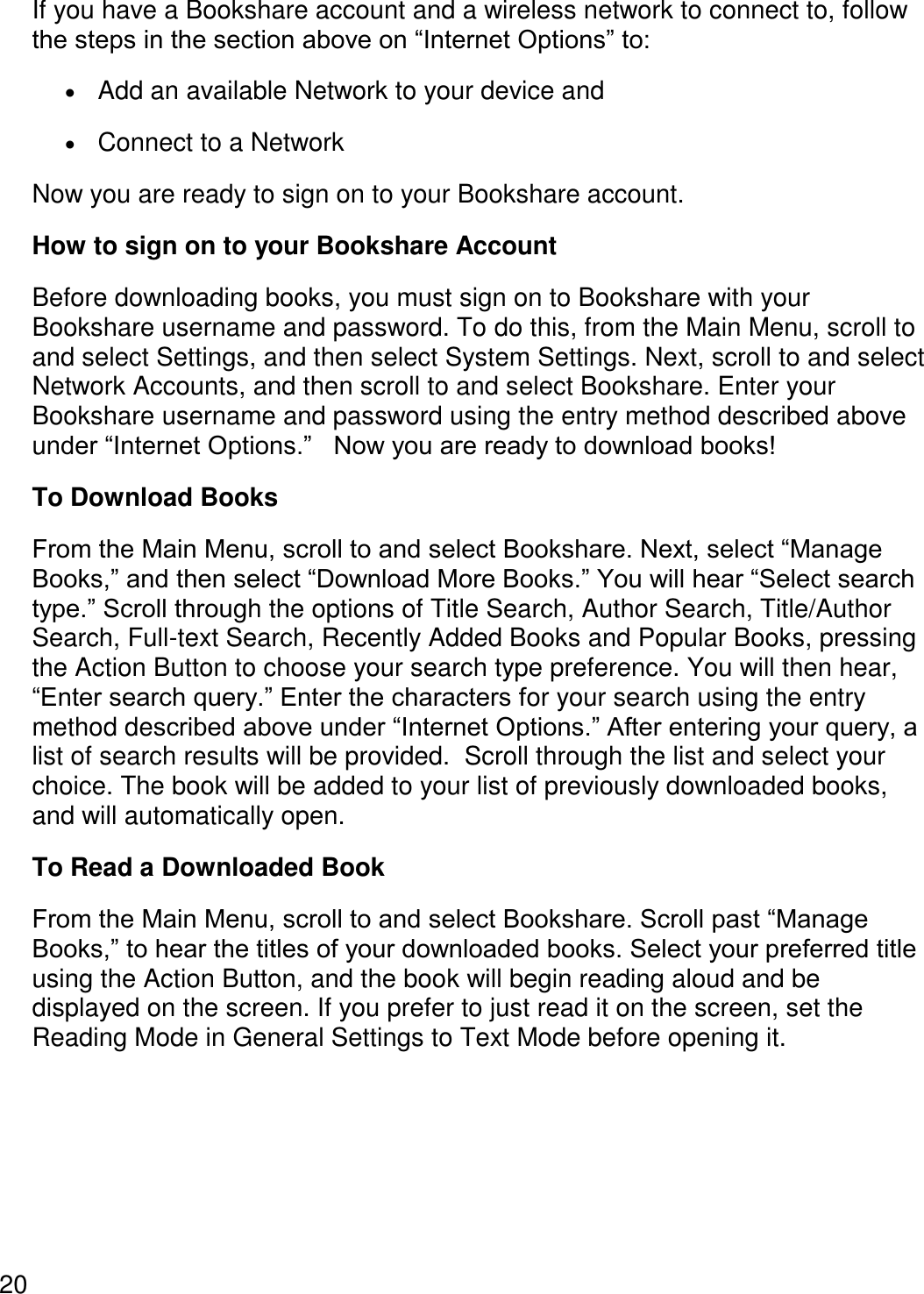 Page 23 of Freedom Scientific BLV Group 10025 omniReader User Manual 