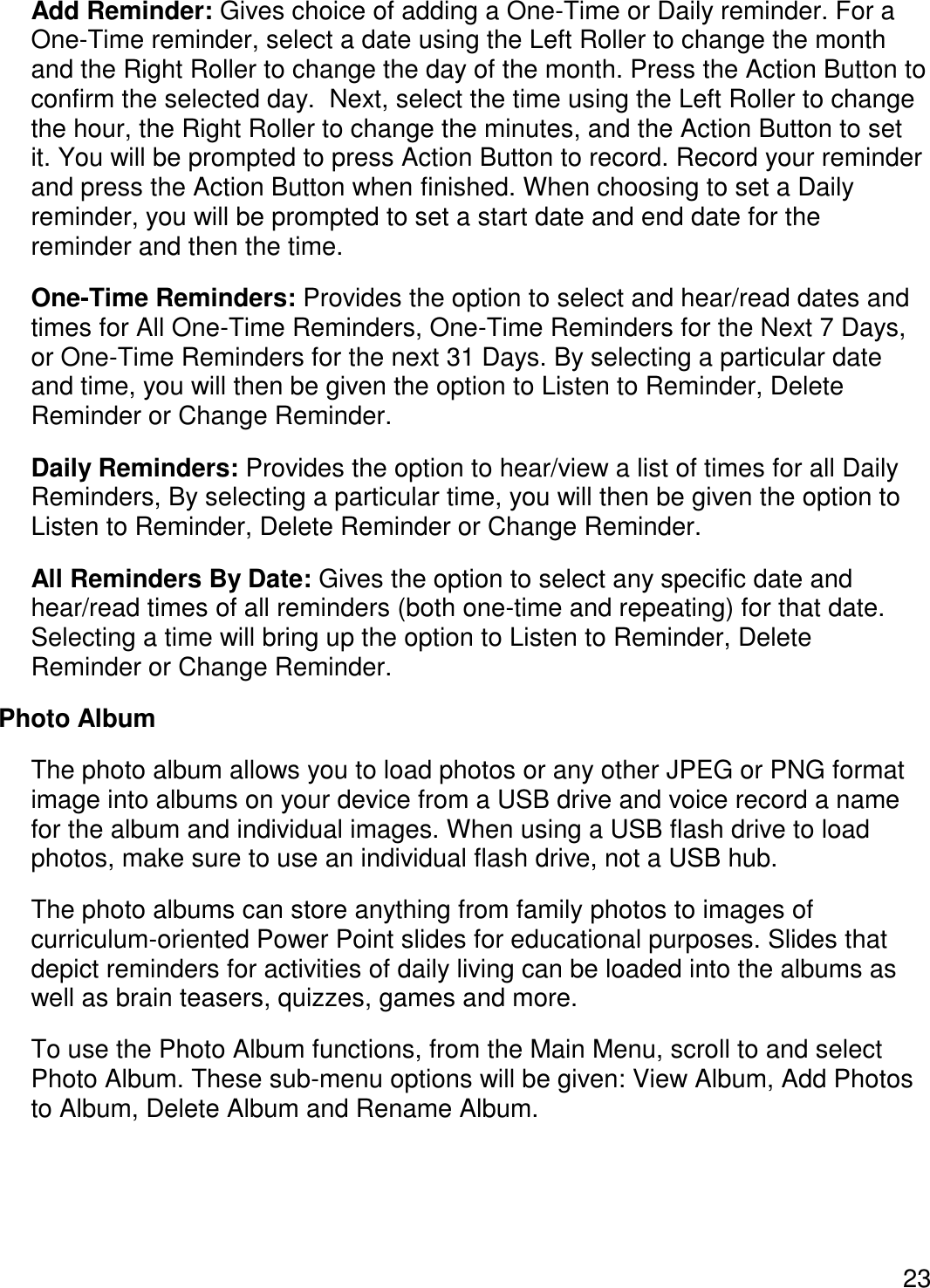 Page 26 of Freedom Scientific BLV Group 10025 omniReader User Manual 