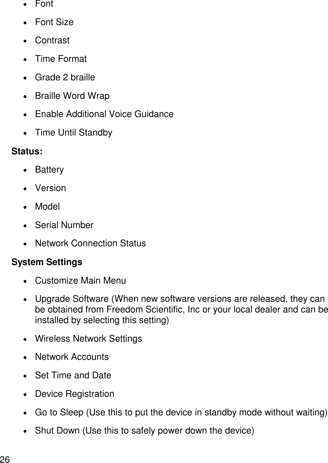 Page 29 of Freedom Scientific BLV Group 10025 omniReader User Manual 