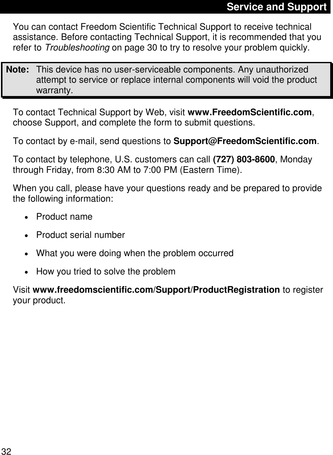 Page 35 of Freedom Scientific BLV Group 10025 omniReader User Manual 