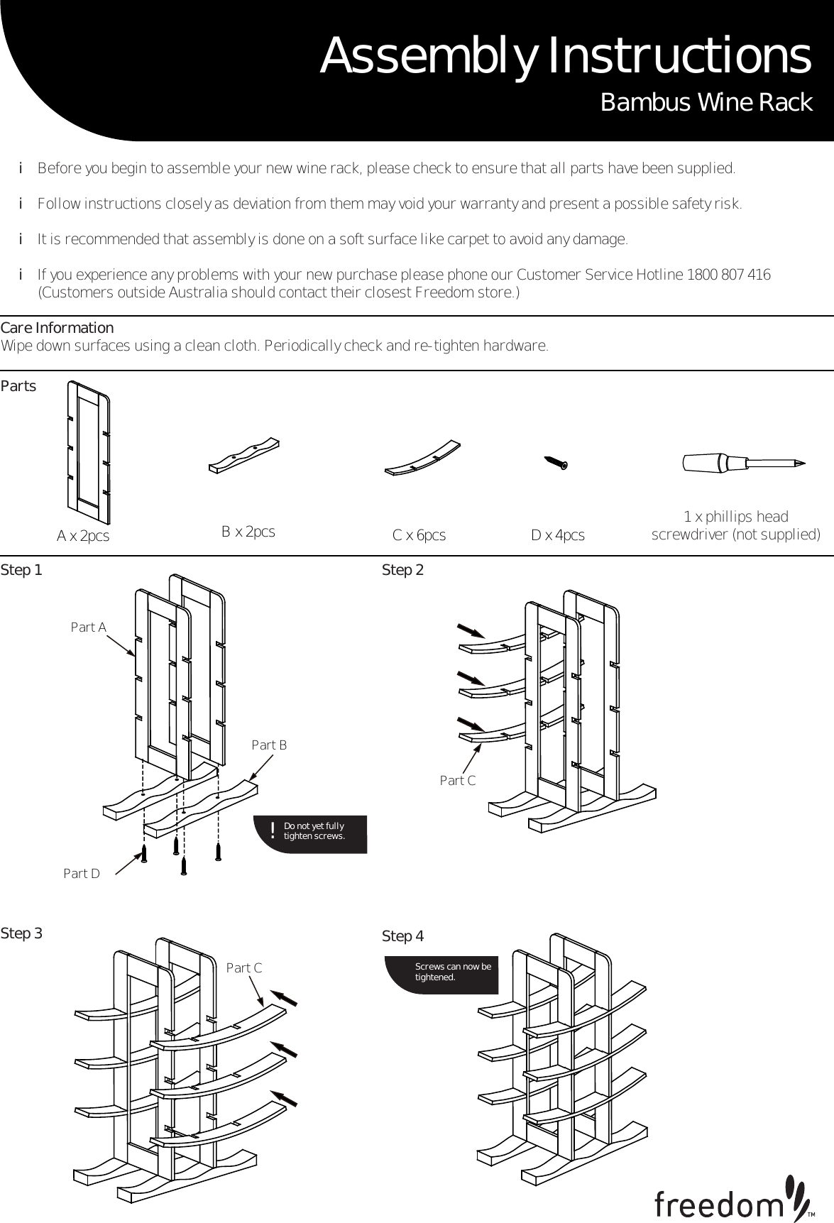 Freedom Bambus Wine Rack