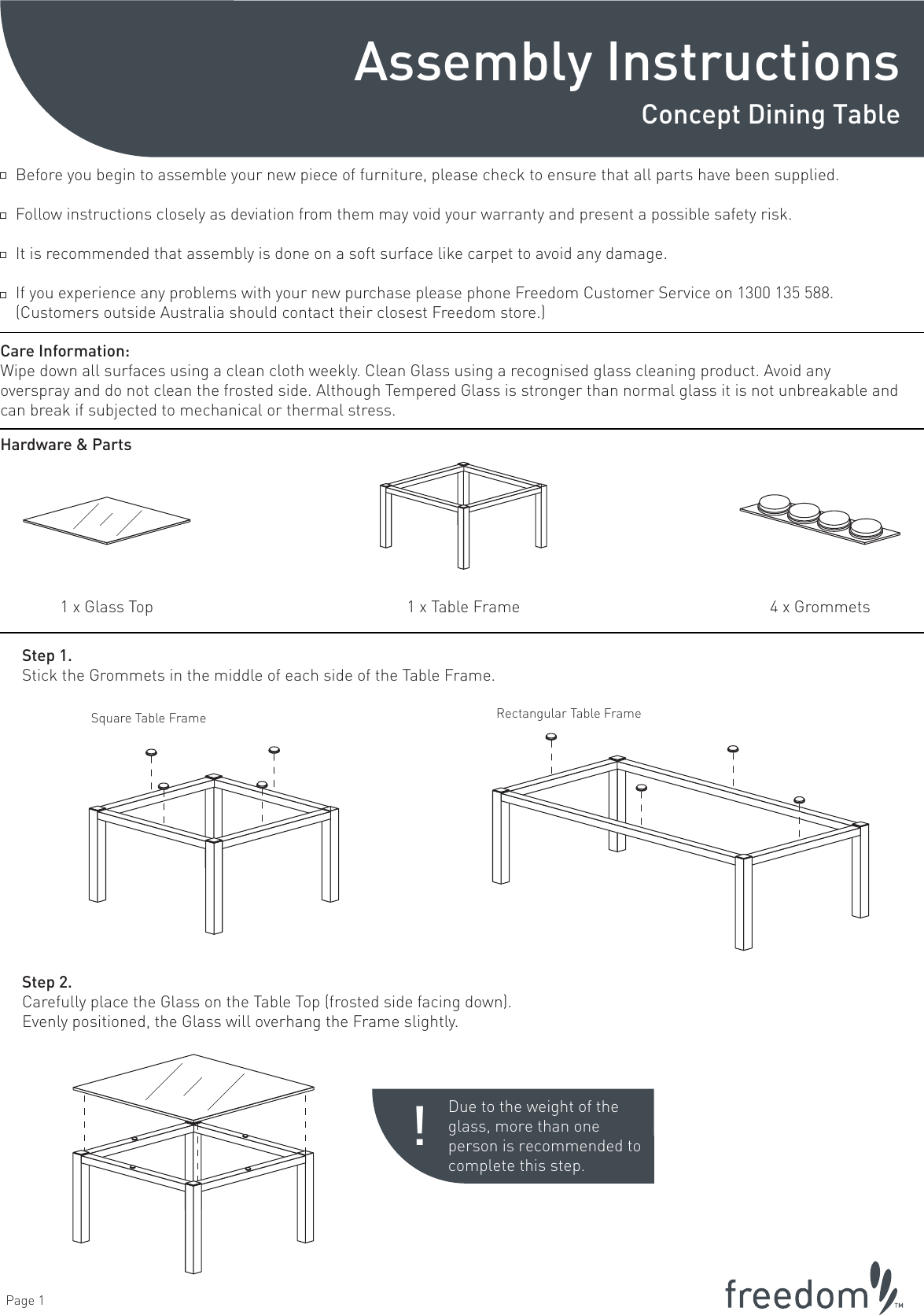 Page 1 of 1 - Freedom Concept-Dining-Table