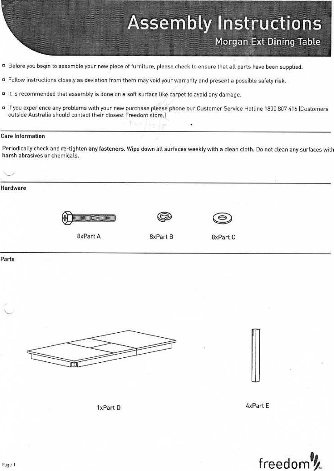 Freedom Extension Dining Table