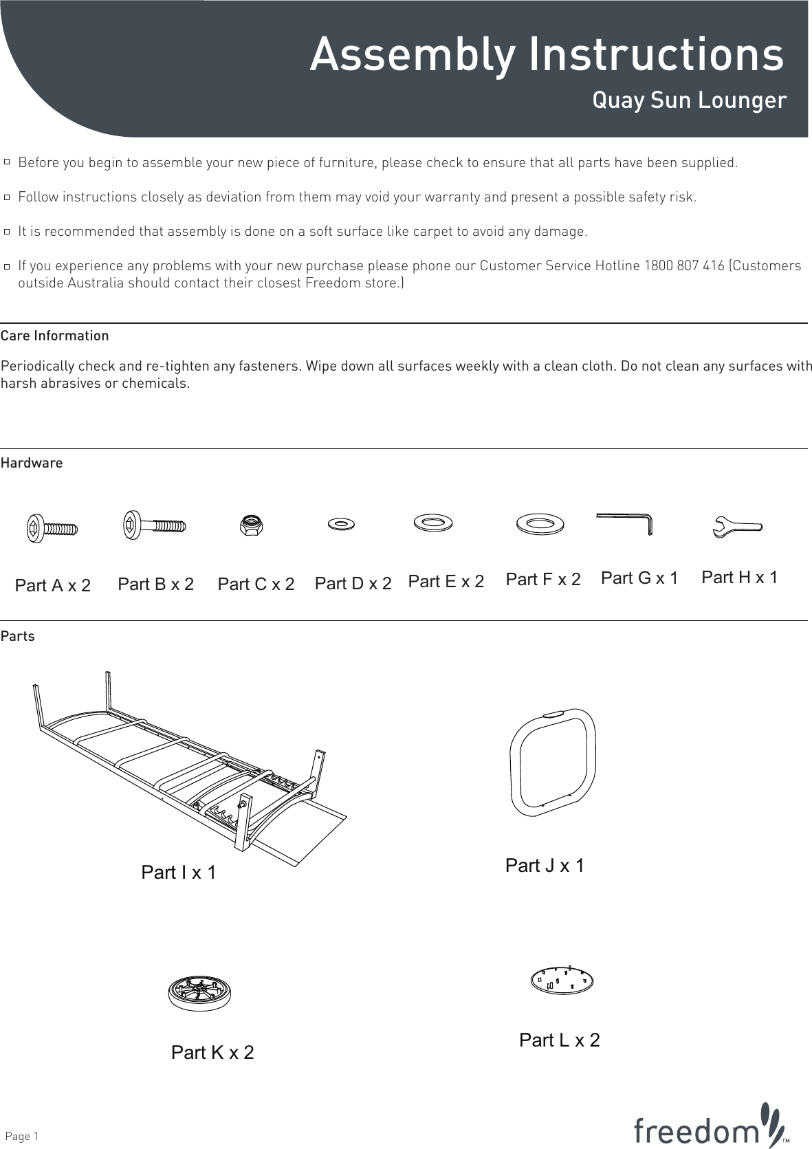 Freedom Quay Sun Lounger