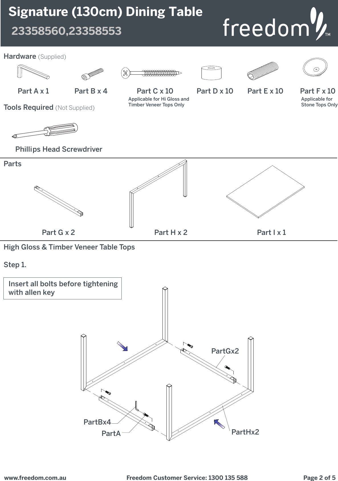 Page 2 of 5 - Freedom Signature-Dining-Table-130X90Cm 65x65 P1