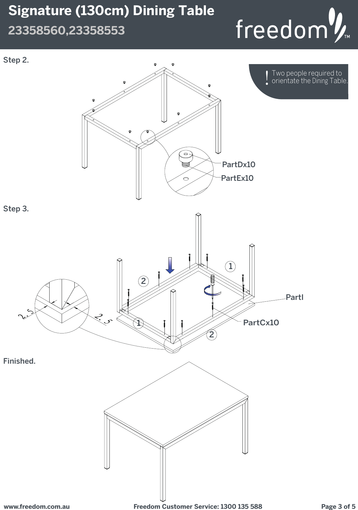 Page 3 of 5 - Freedom Signature-Dining-Table-130X90Cm 65x65 P1