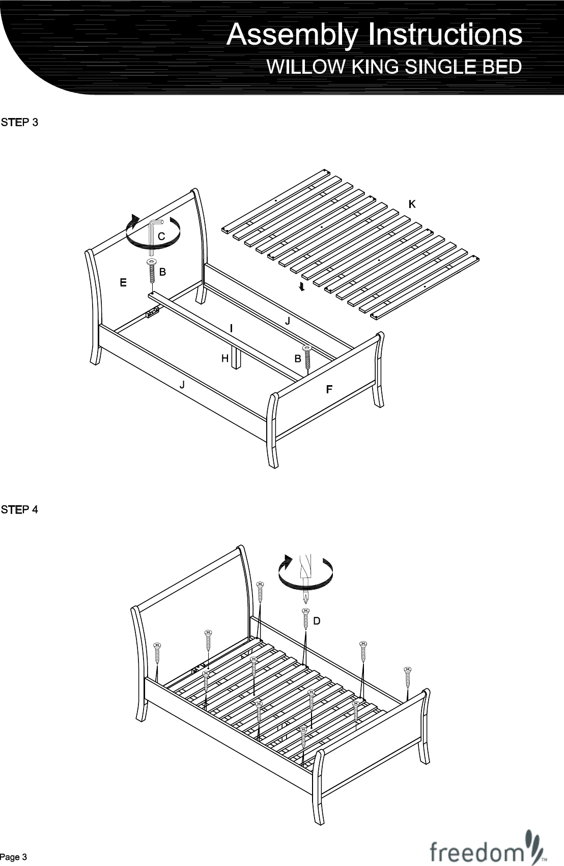 Page 3 of 3 - Freedom Willow-King-Single-Bed D