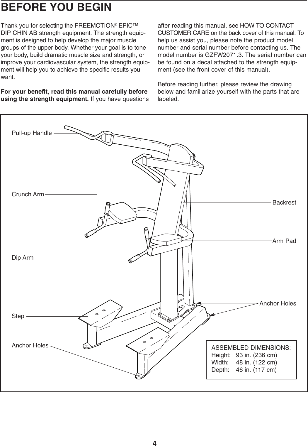 Page 4 of 8 - Freemotion Freemotion-Gzfw20713-Owners-Manual