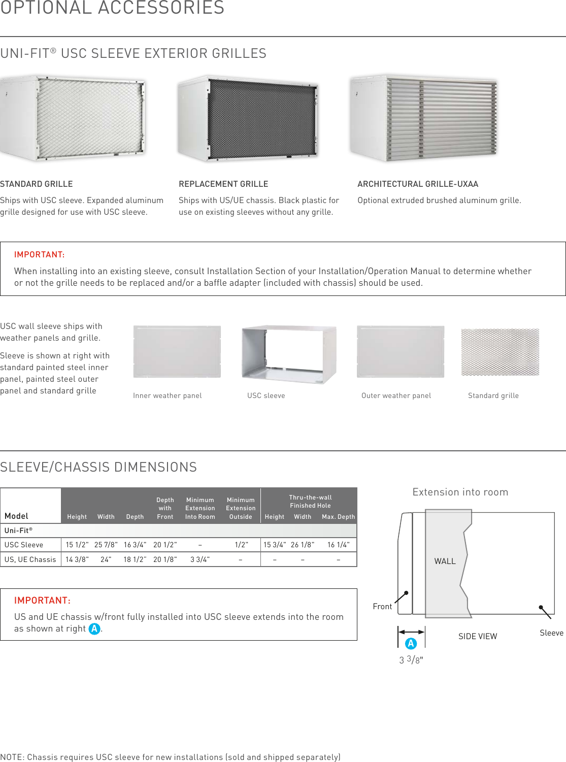 Page 3 of 4 - Friedrich  2018 Uni-fit Thru-the-wall Air Conditioners Brochure