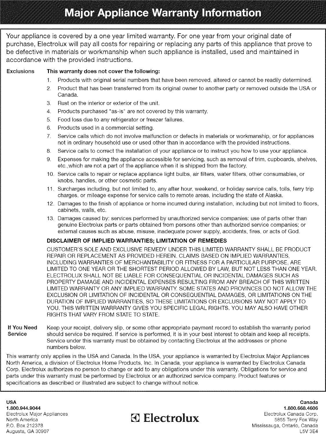 Page 11 of 11 - Frigidaire ATF6000FS0 User Manual WASHER - Manuals And Guides L0709121