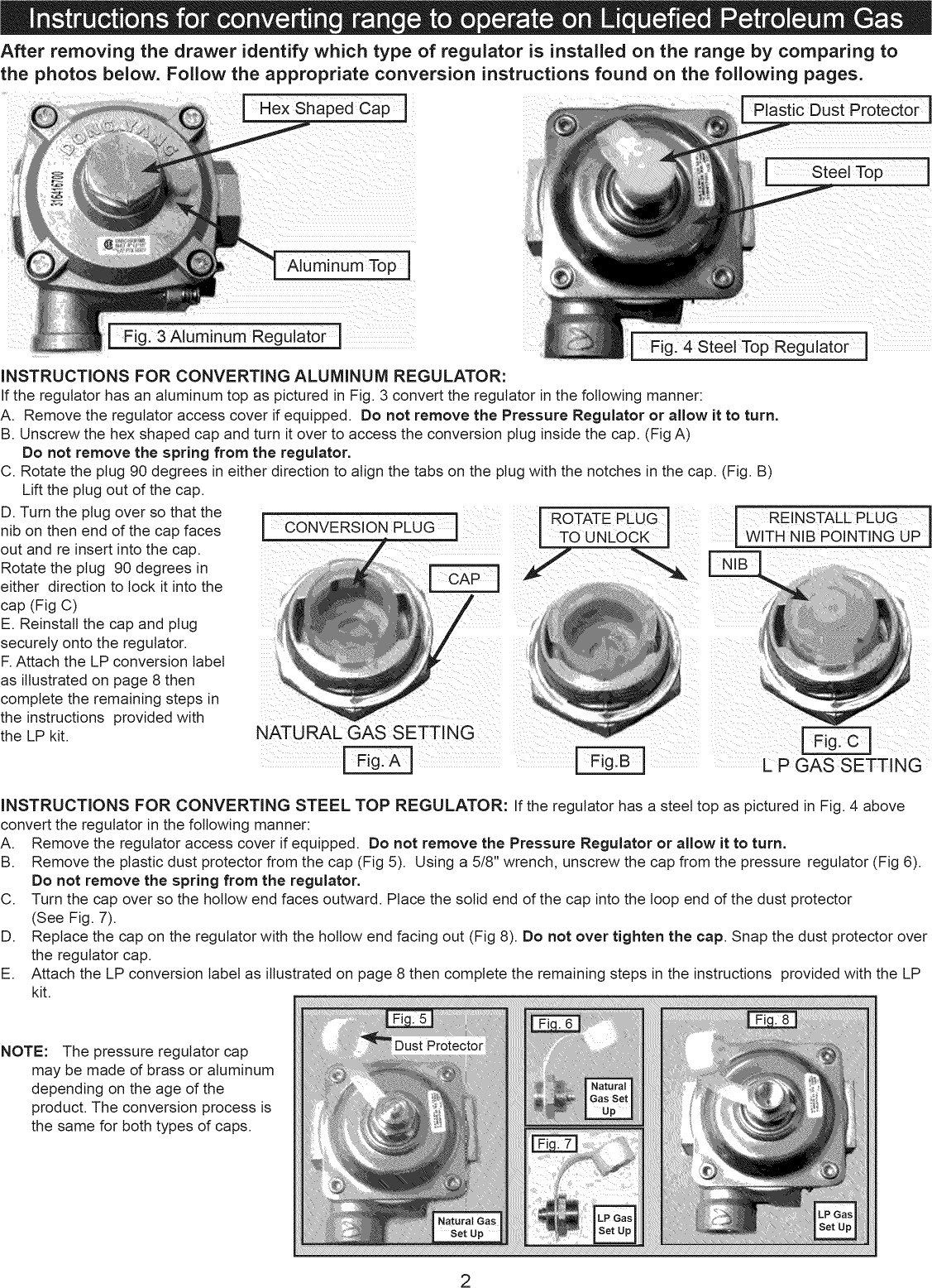 Page 2 of 8 - Frigidaire BGGF3031KBC User Manual  GAS RANGE - Manuals And Guides 1408061L