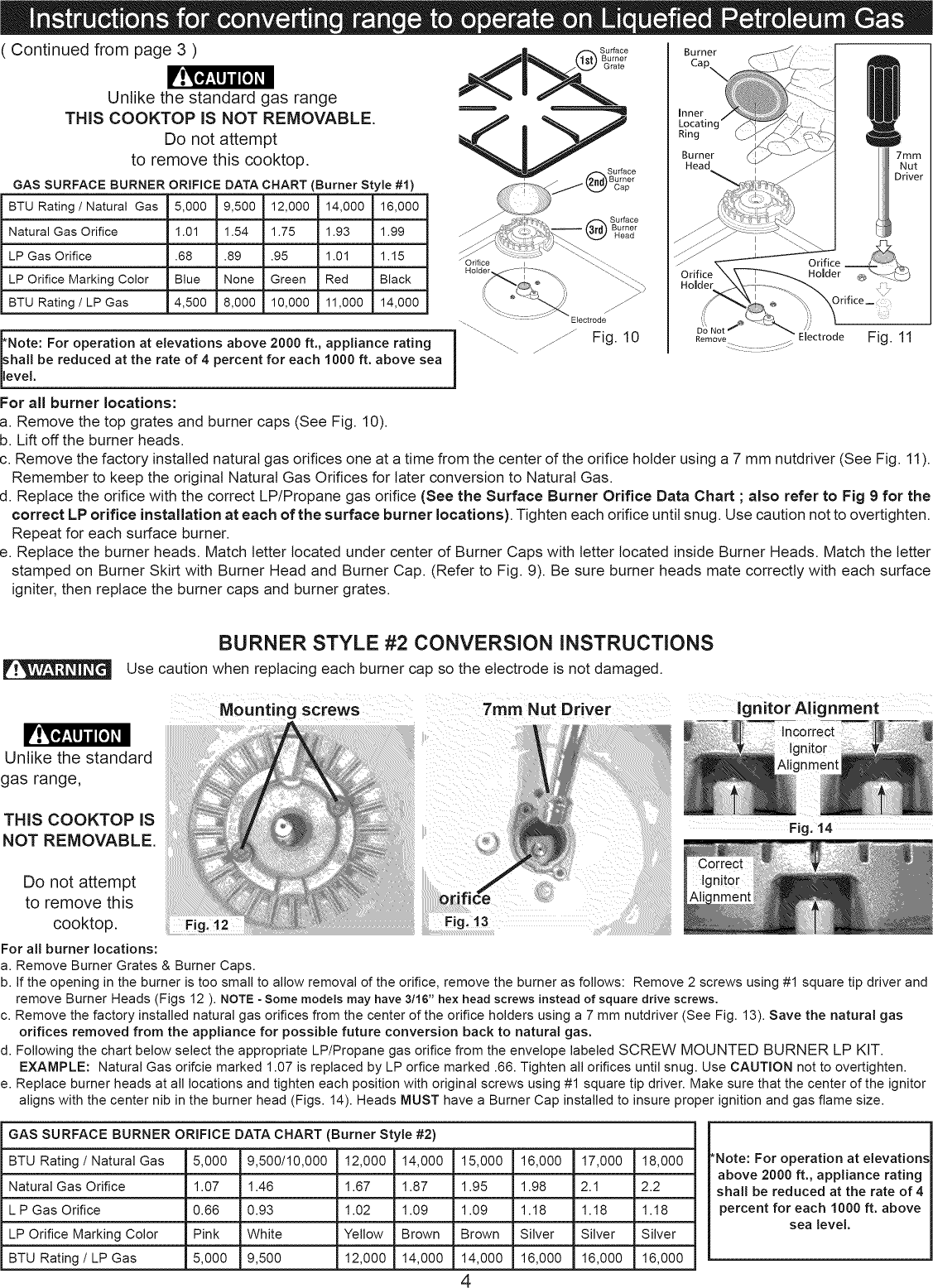 Page 4 of 8 - Frigidaire BGGF3031KBC User Manual  GAS RANGE - Manuals And Guides 1408061L