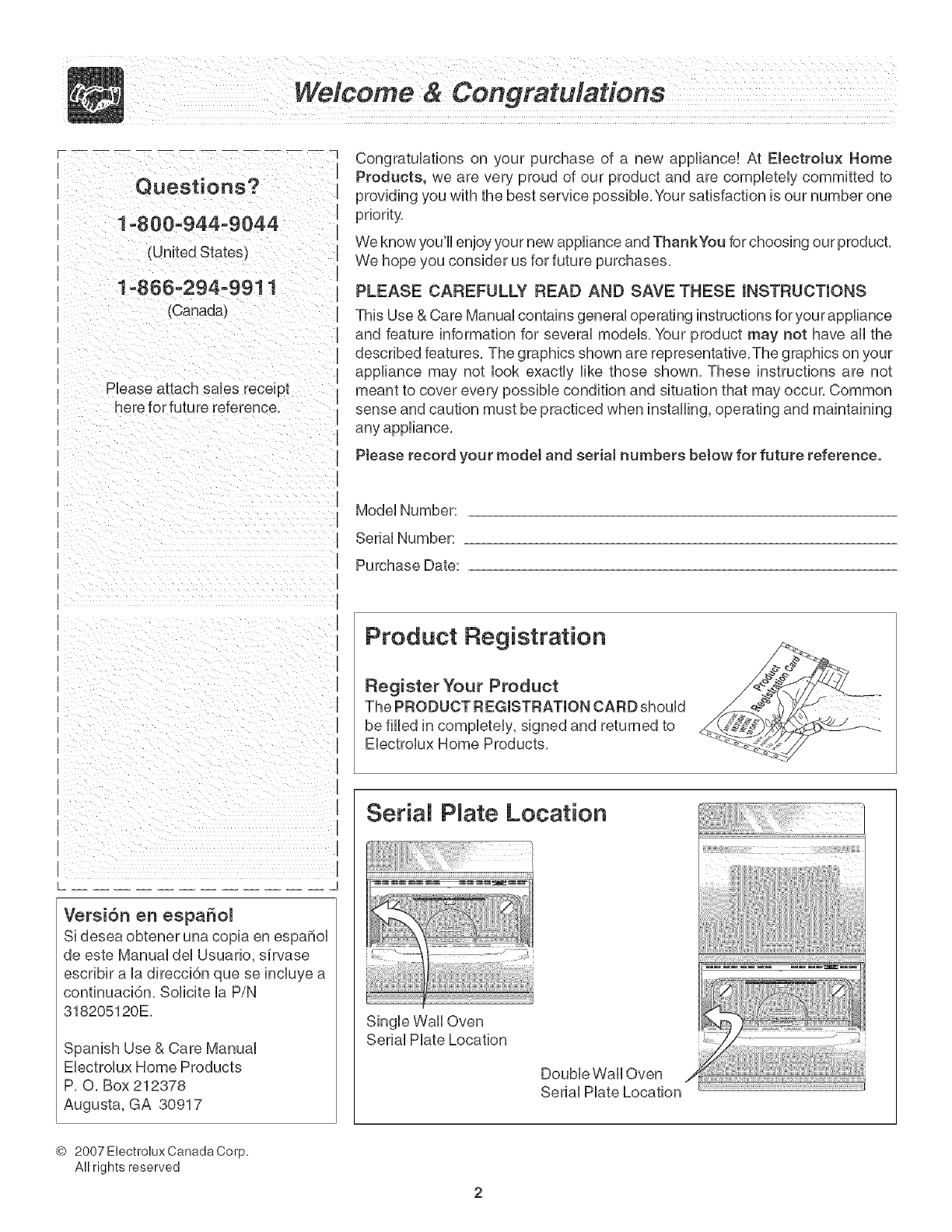 Frigidaire CPEB30S9FC4 User Manual WALL OVEN Manuals And Guides L0705166