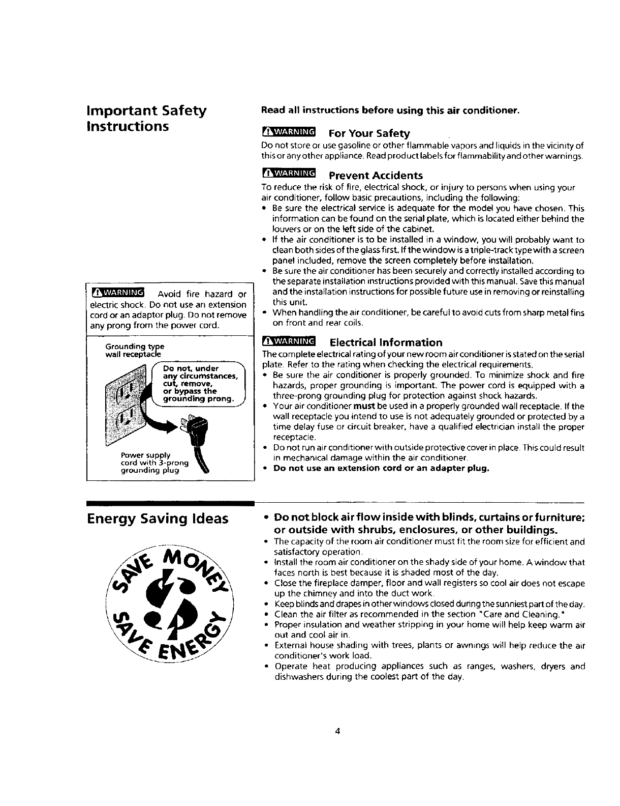 Frigidaire FAK083J7V4 User Manual AIR CONDITIONER Manuals And Guides