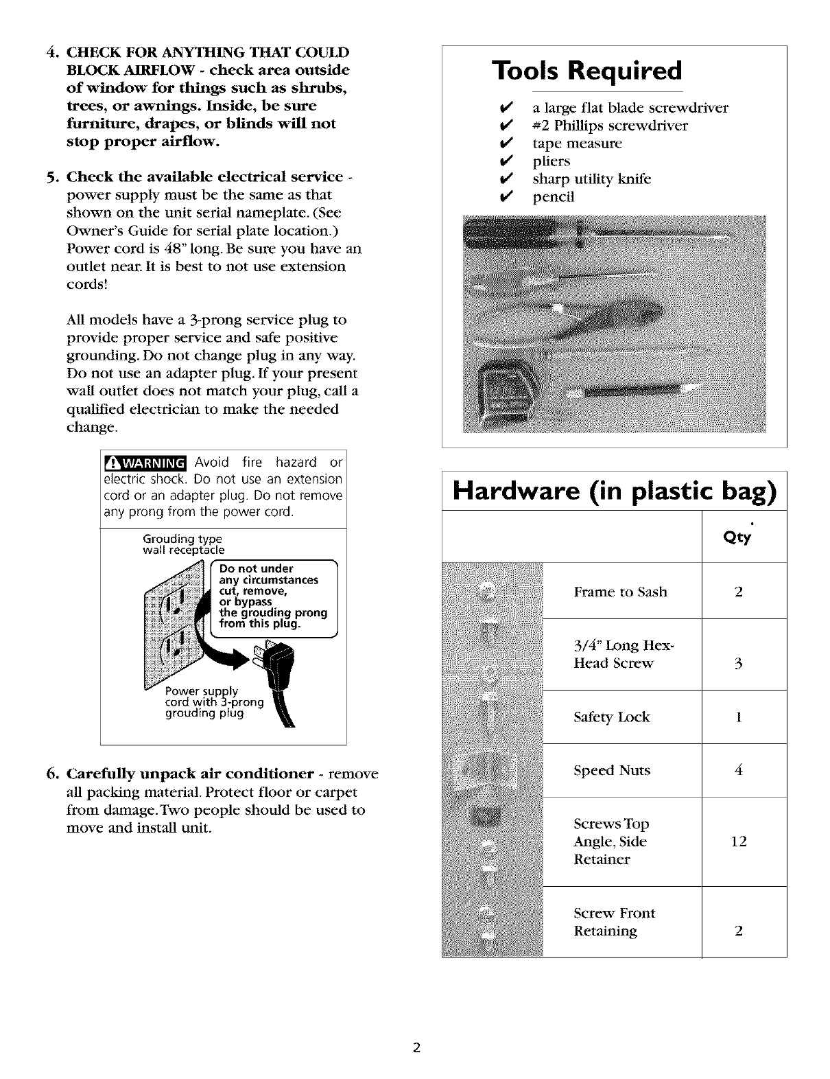 Frigidaire Fal125m1a1 User Manual Air Conditioner Manuals And