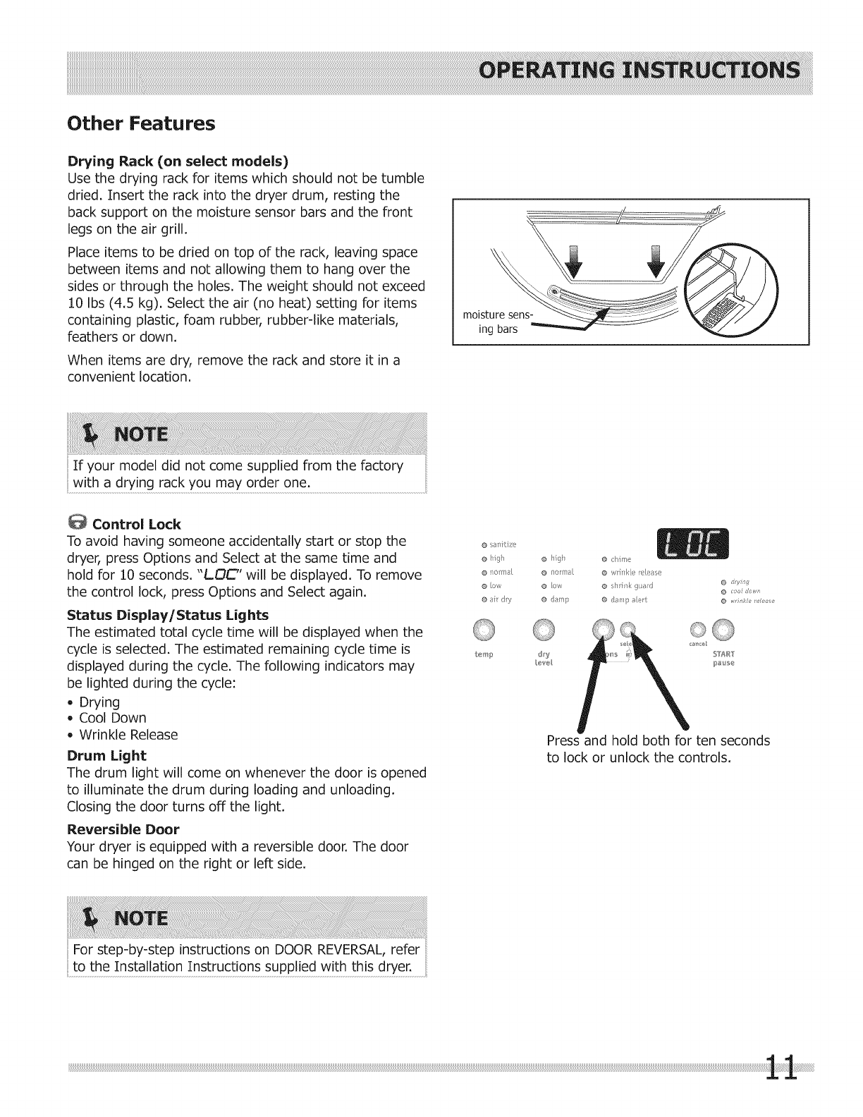 Frigidaire FAQE7001LW0 1008703L User Manual DRYER Manuals And Guides