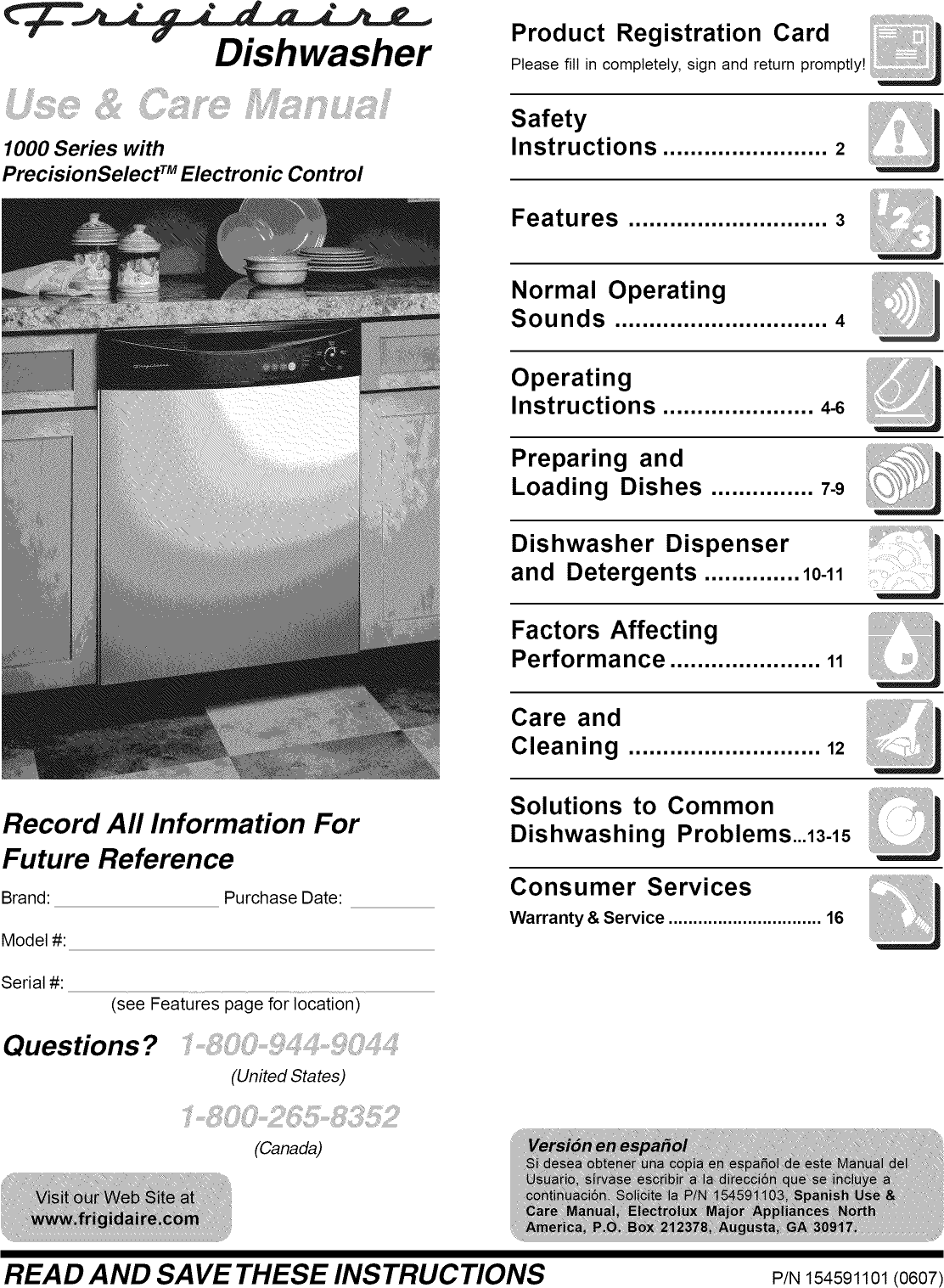 frigidaire dishwasher dimensions