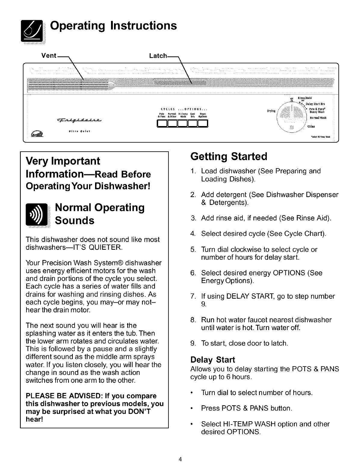 Frigidaire FDB345LBB1 User Manual FRIGIDAIRE/DISHWASHER Manuals And