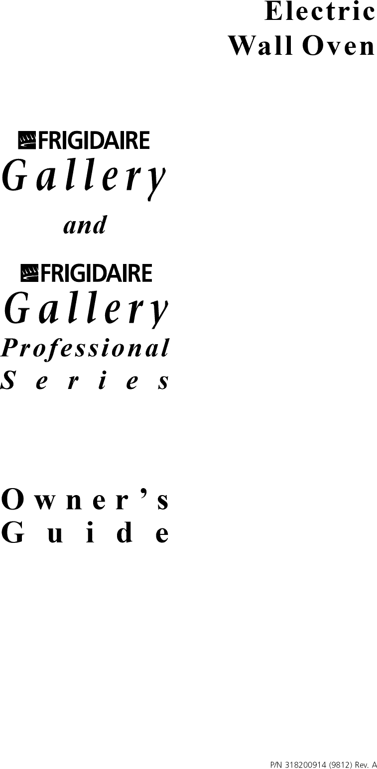 Frigidaire Feb789wccg User Manual Electric Wall Oven Manuals And Guides L0906287