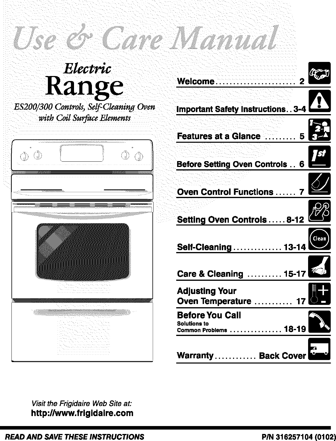 Frigidaire Gallery Oven Self Cleaning Manual