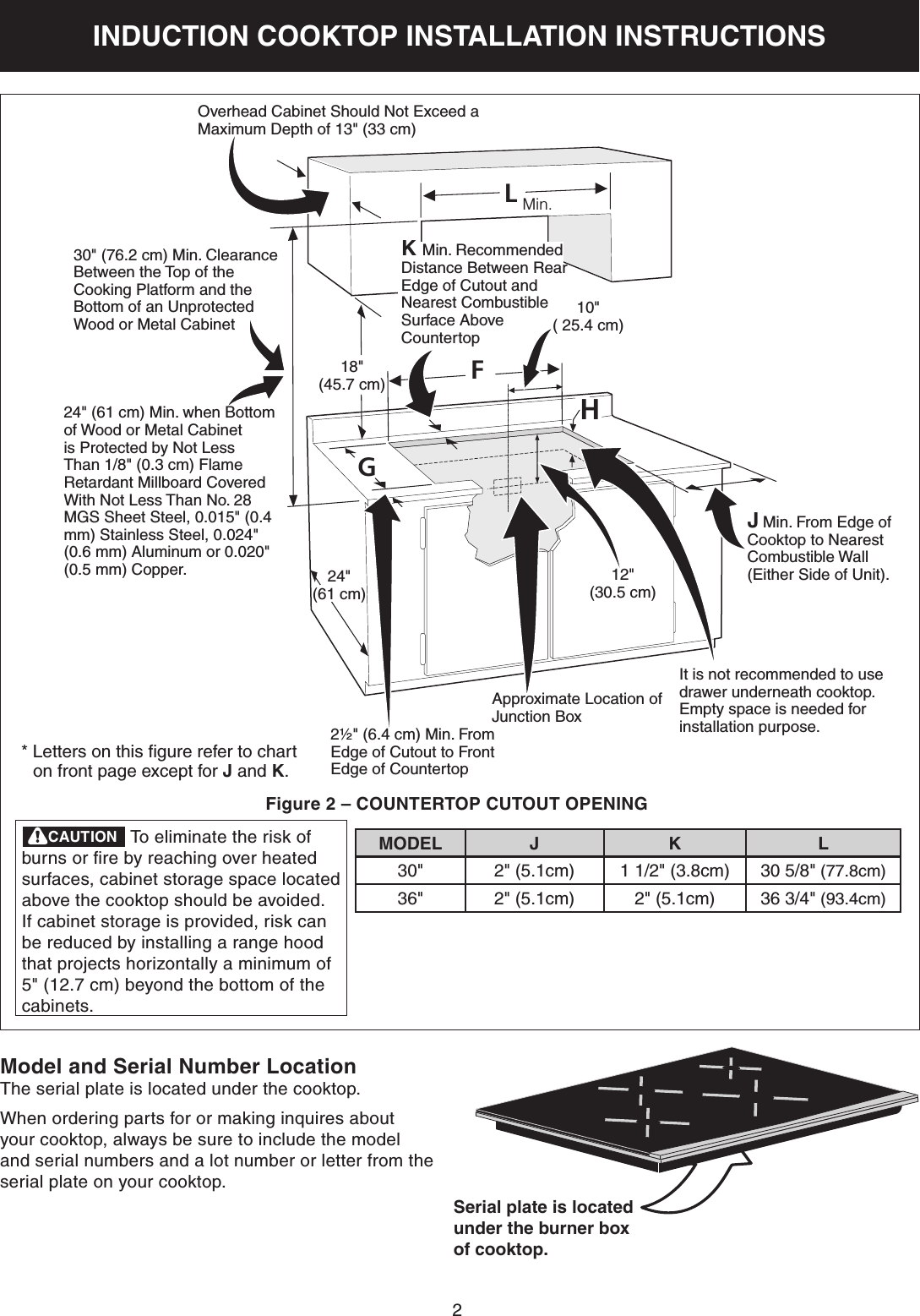 Page 2 of 8 - Frigidaire FFIC3026TBA User Manual ELECTRIC COOKTOP - Manuals And Guides 1711339L