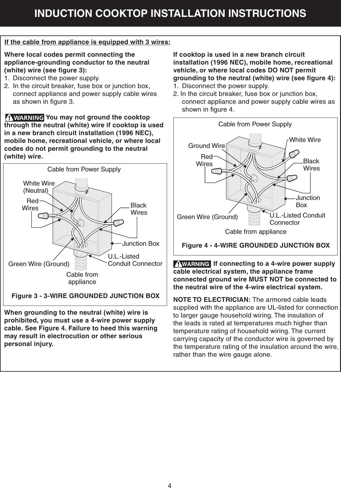 Page 4 of 8 - Frigidaire FFIC3026TBA User Manual ELECTRIC COOKTOP - Manuals And Guides 1711339L