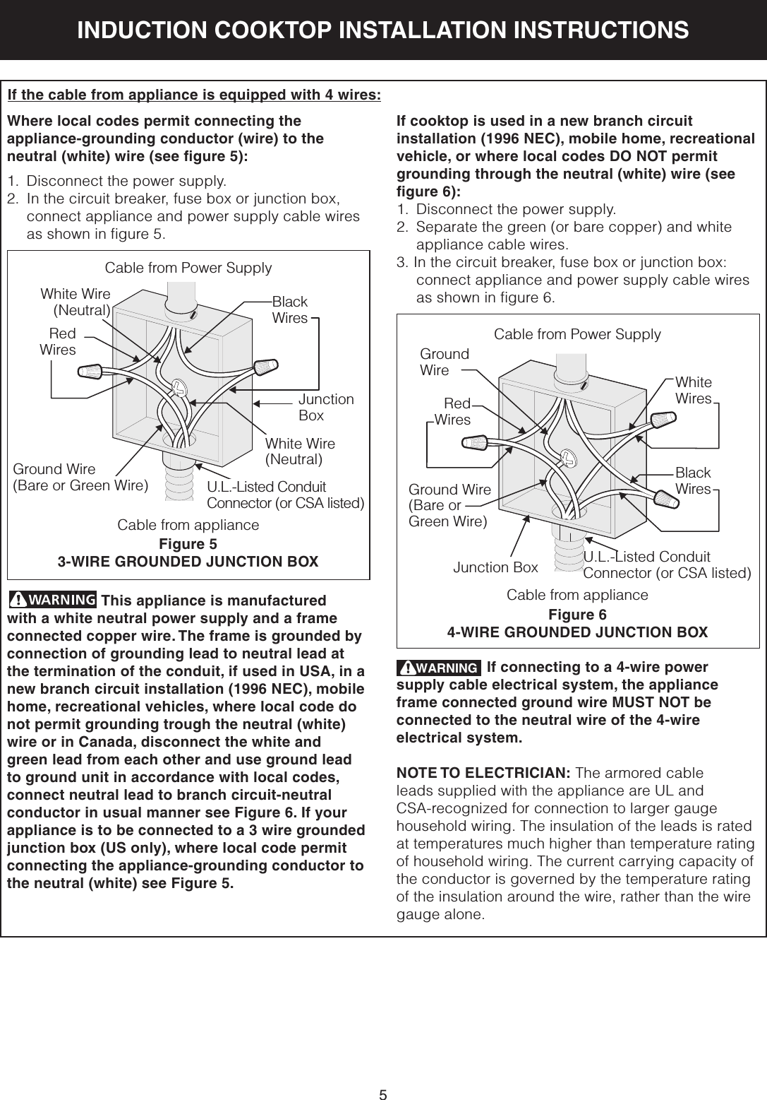 Page 5 of 8 - Frigidaire FFIC3026TBA User Manual ELECTRIC COOKTOP - Manuals And Guides 1711339L