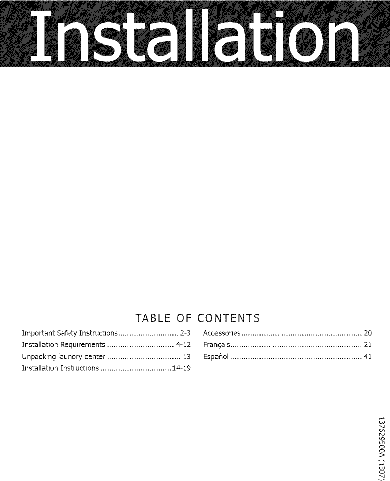 Frigidaire FFLG2022MW3 User Manual LAUNDRY CENTER Manuals And Guides