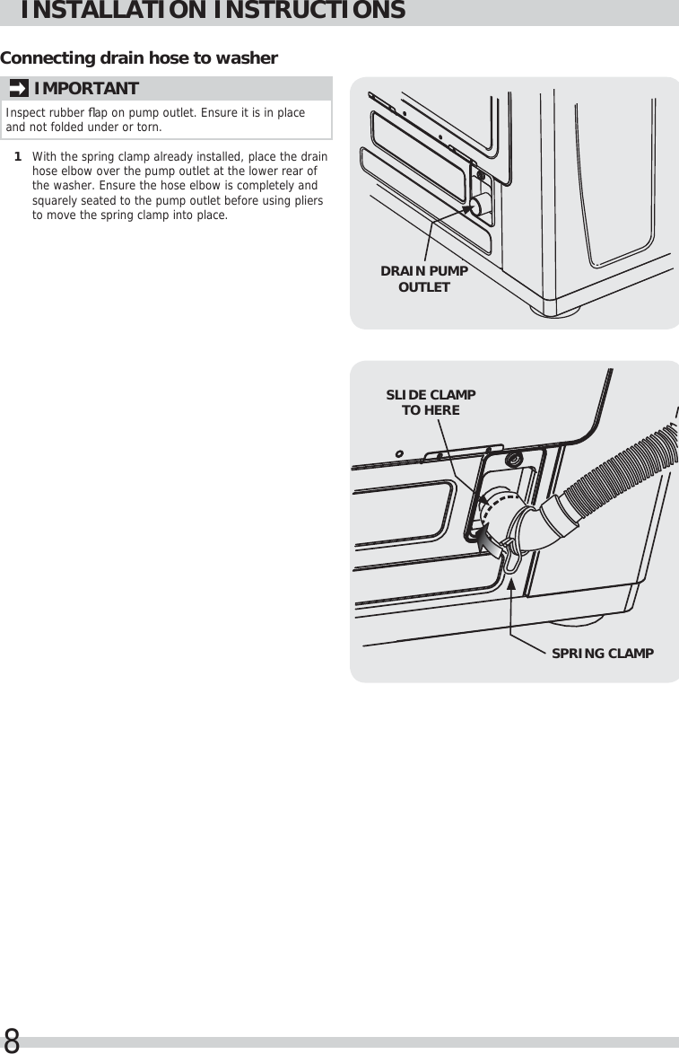 Page 8 of 10 - Frigidaire FFTW4120SW WASHER INST-A07504201 User Manual  - Manuals And Guides 1705316L