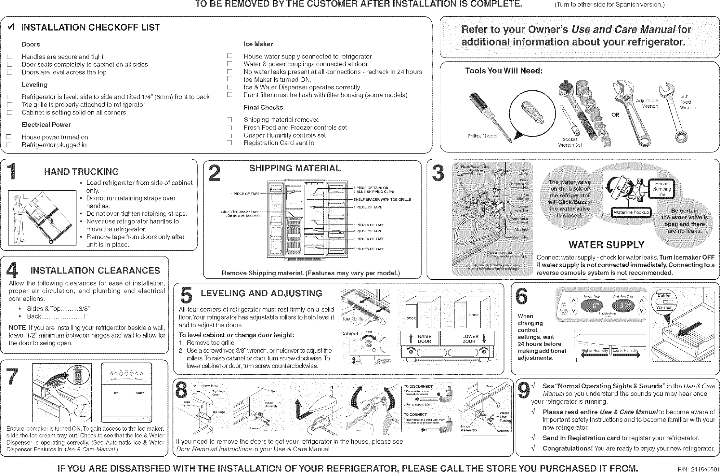Frigidaire Flsc238db6 User Manual Refrigerator Manuals And Guides L0602280