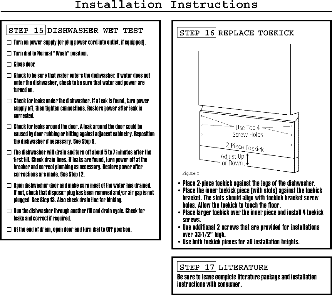 Page 12 of 12 - Frigidaire FMB330RGS0 User Manual  DISHWASHER - Manuals And Guides L0709007
