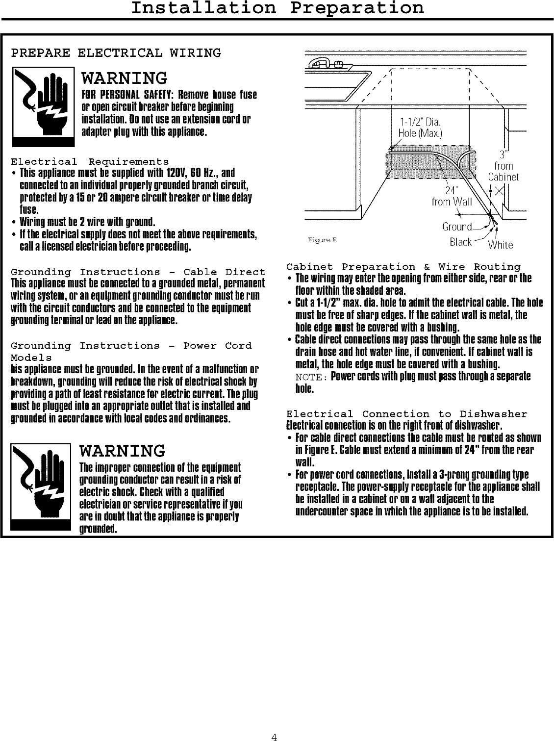 Page 4 of 12 - Frigidaire FMB330RGS0 User Manual  DISHWASHER - Manuals And Guides L0709007