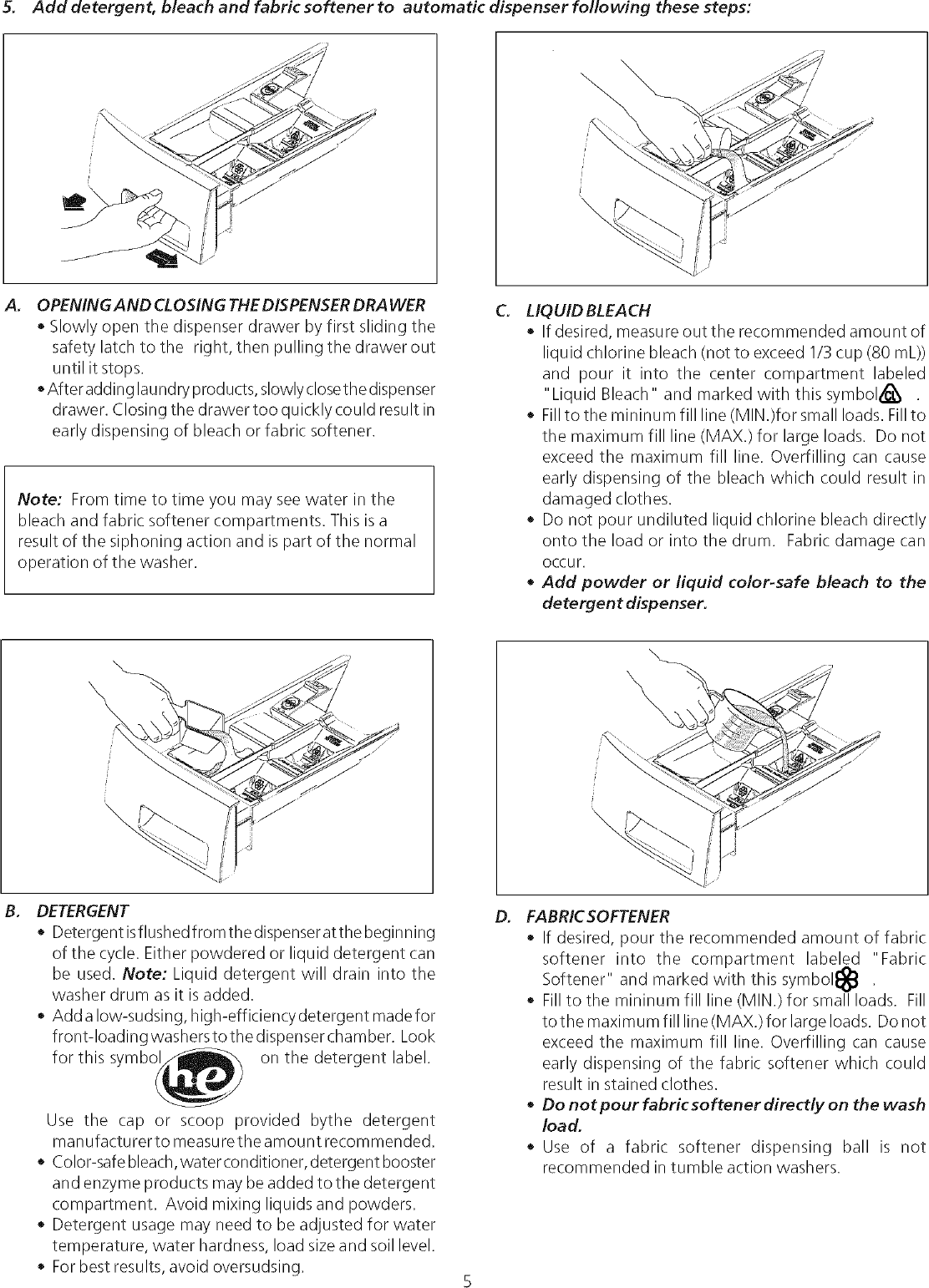 Frigidaire FTF2140FE0 User Manual WASHER Manuals And Guides L0710417