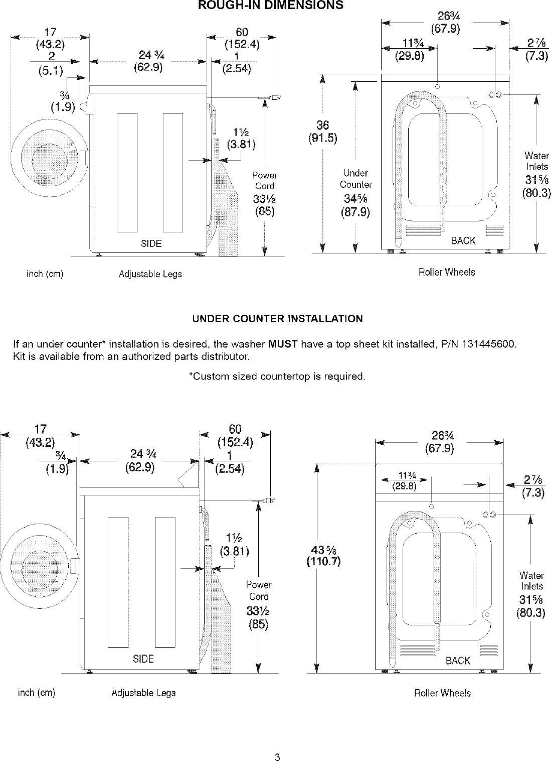 Page 3 of 6 - Frigidaire FWT449GFS2 User Manual  WASHER - Manuals And Guides L0710661