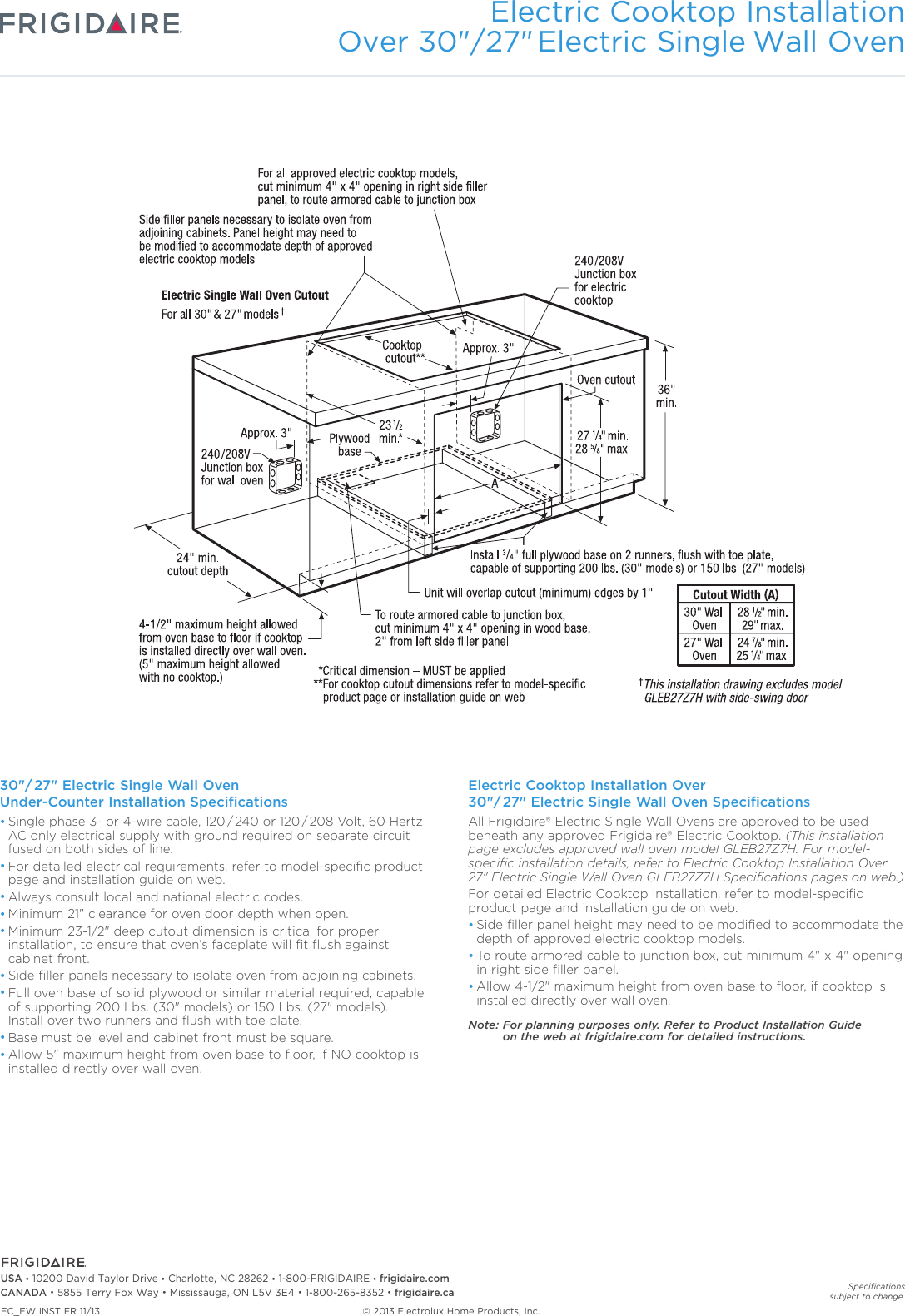 Page 4 of 5 - Frigidaire Frigidaire-Ffec3024Ps-Product-Specifications-Sheet-  Frigidaire-ffec3024ps-product-specifications-sheet