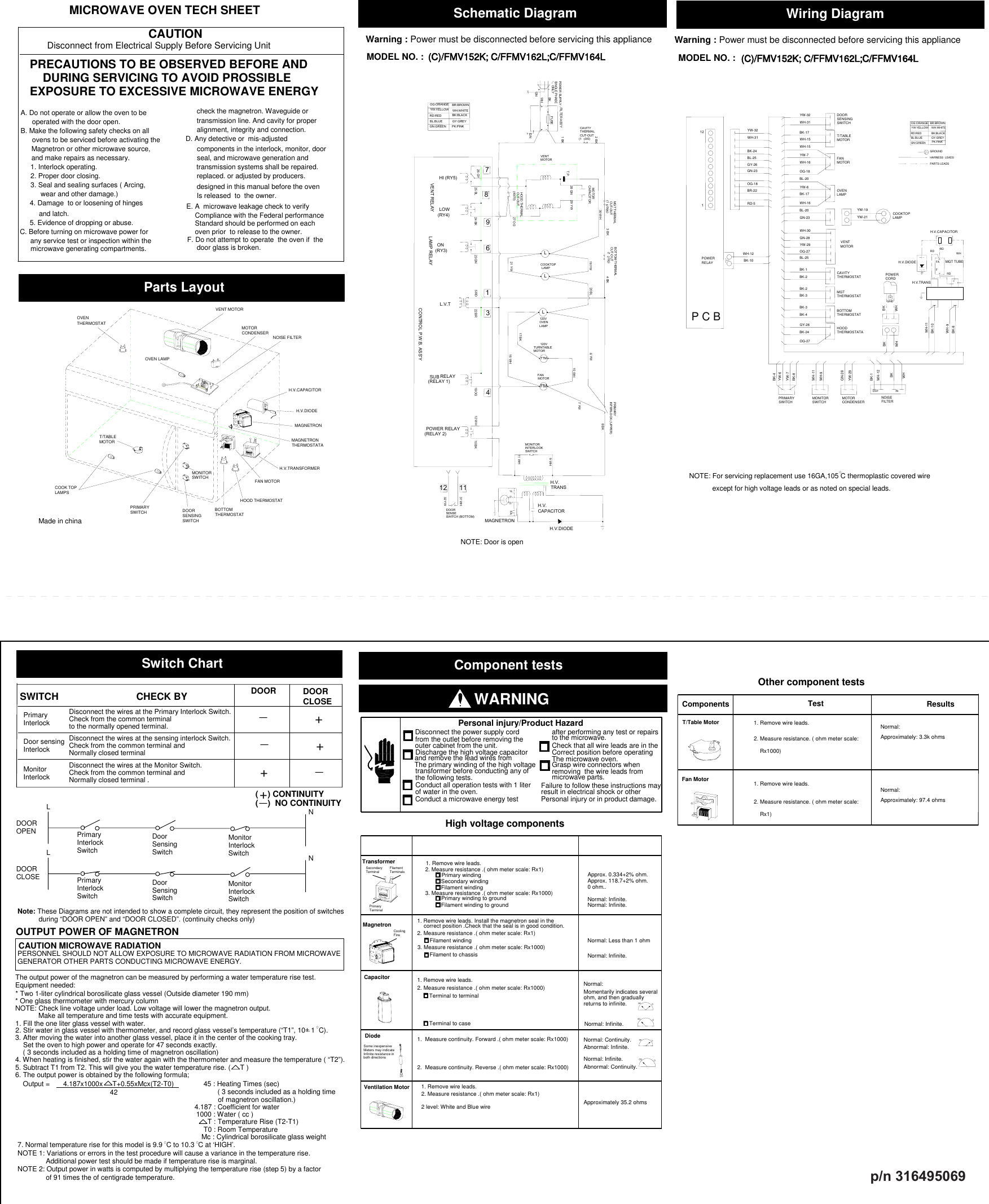 Page 1 of 1 - Frigidaire Frigidaire-Ffmv162Lb-Wiring-Diagram-  Frigidaire-ffmv162lb-wiring-diagram