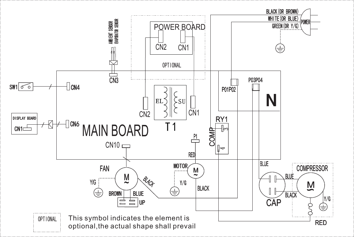 Page 1 of 1 - Frigidaire Frigidaire-Ffpa0822R1-Wiring-Diagram- EU-KC20Y1$N1-S(B6).D.06.MP-1A  Frigidaire-ffpa0822r1-wiring-diagram